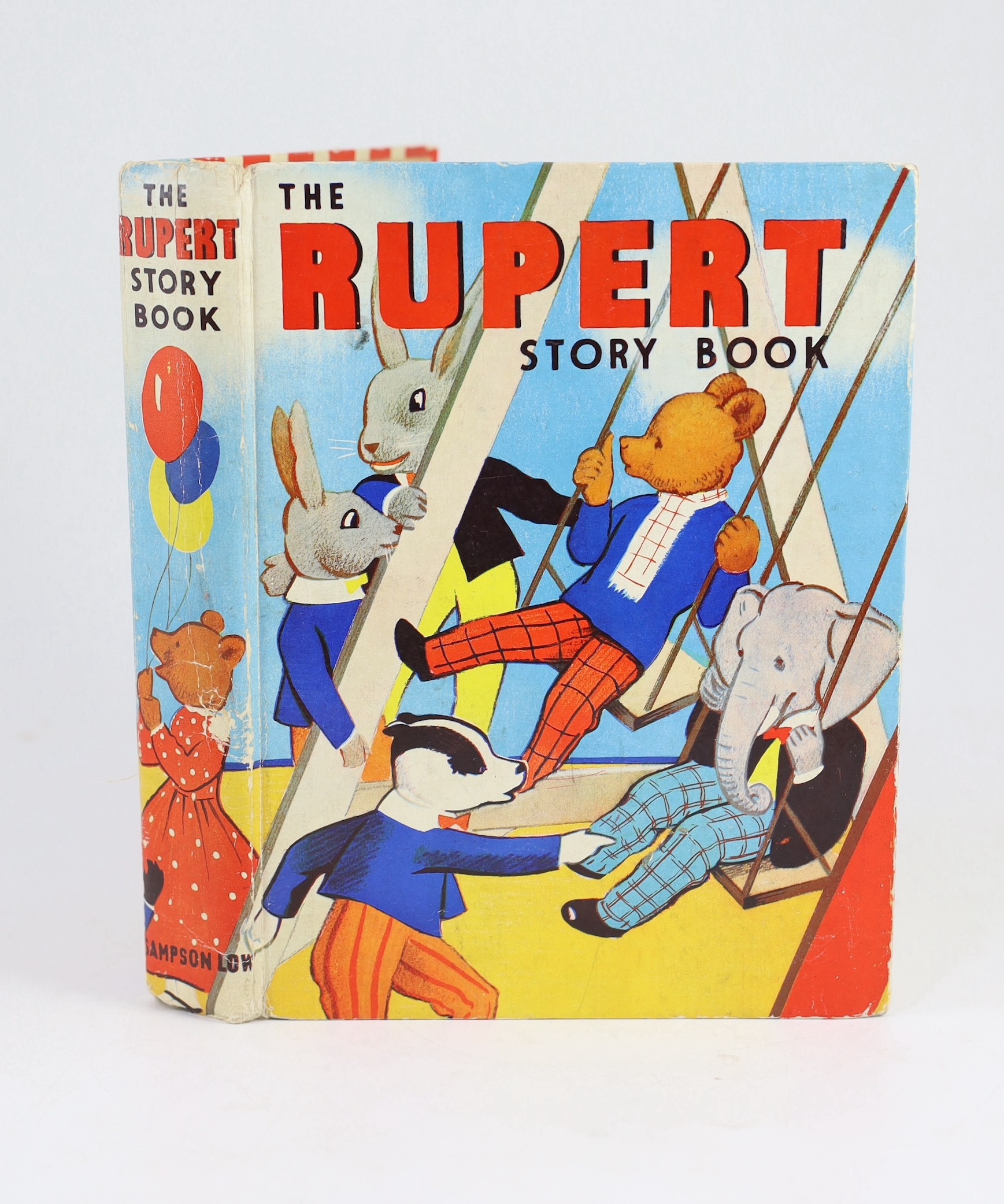 Tourtel, Mary - The Rupert Story Book, 1st edition, 4to, pictorial boards, ownership inscription neatly written in ‘’belongs to’’ box, Samson Low, Marston & Co., Ltd., London, 1938